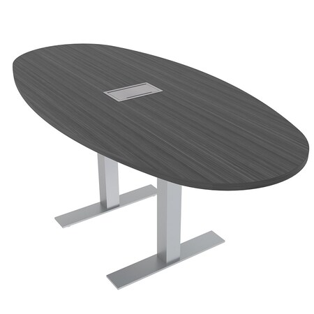 Skutchi Designs 45.25 in W, 71.5 in L, 29 in H, Engineered Wood Top, Grey HAR-BOVL-46X72-T-ELEC-ASIANNIGHT